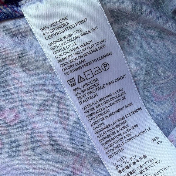 Tommy Bahama Blue and Pink Paisley Maxi Skirt - Picture 3 of 4